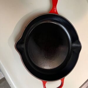 Le Creuset Cast Iron and Enamel Red Pan